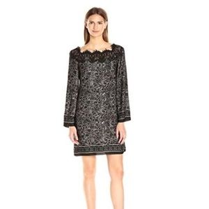 Max Studio Charmeuse Lace Dress